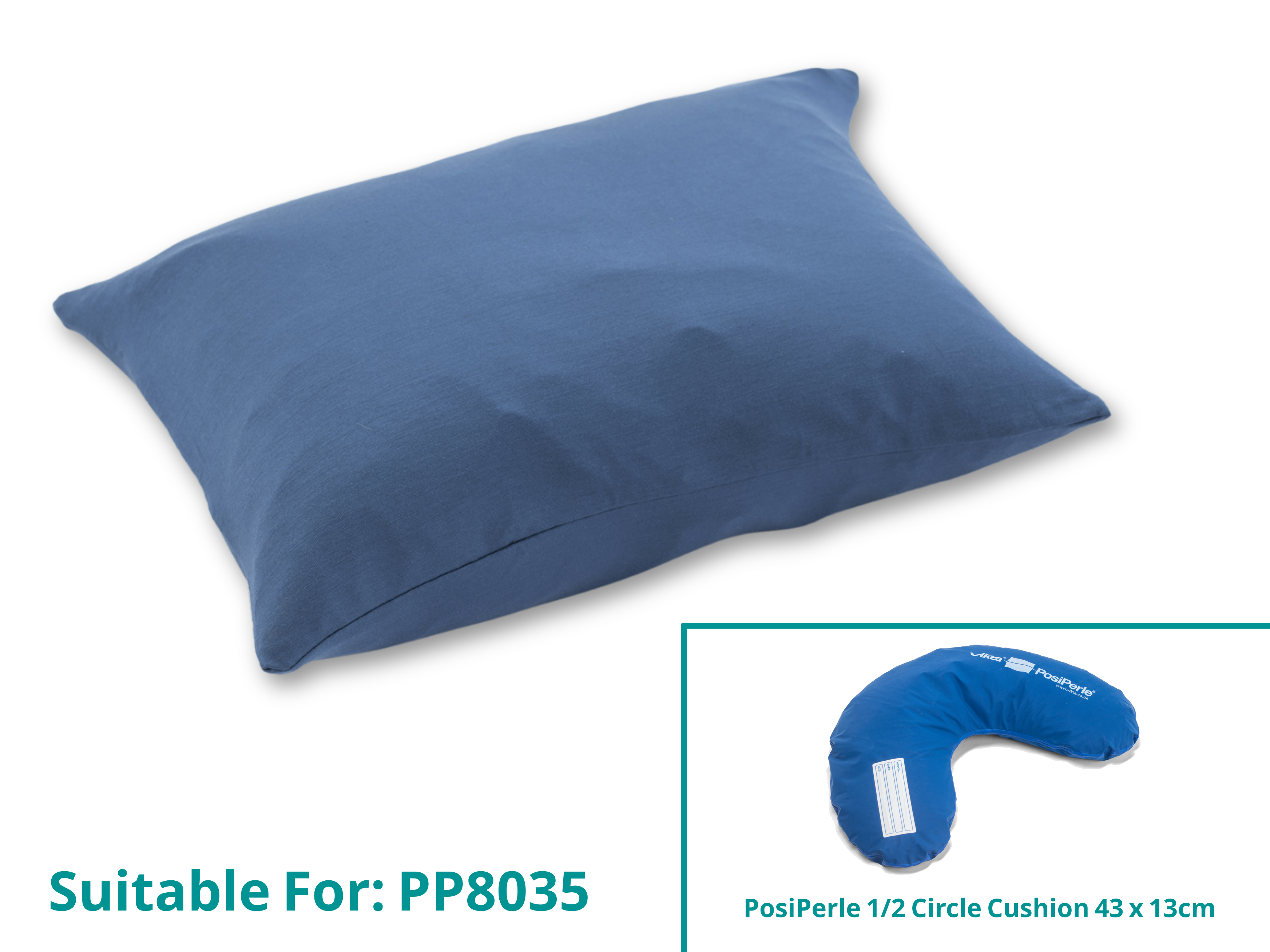 Bambusbetræk til 1/2 cirkel mikroperlepude (PP8035)