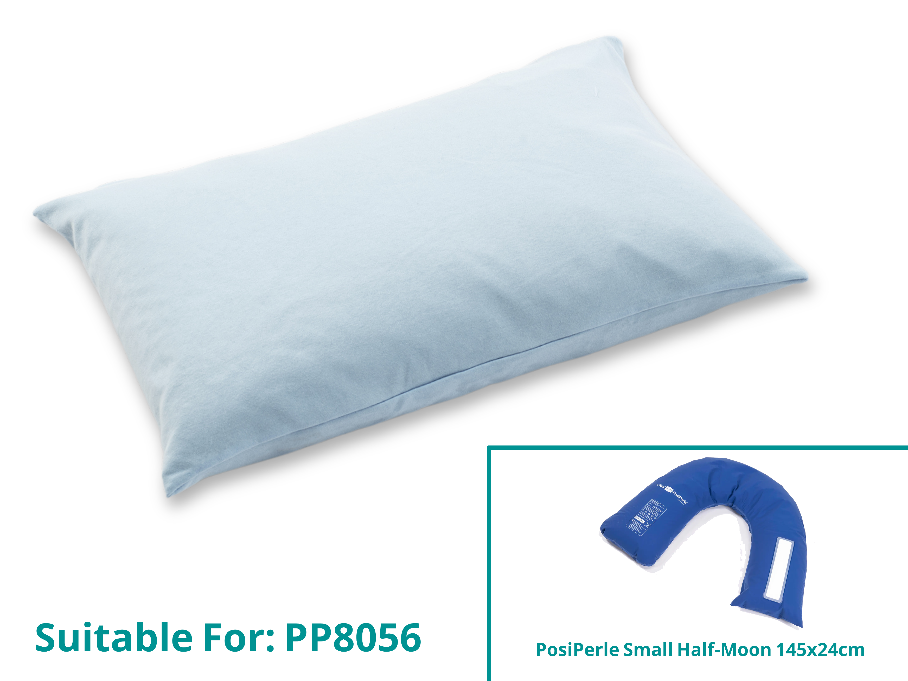 Bomuldsbetræk til lille halvmåne (PP8056)